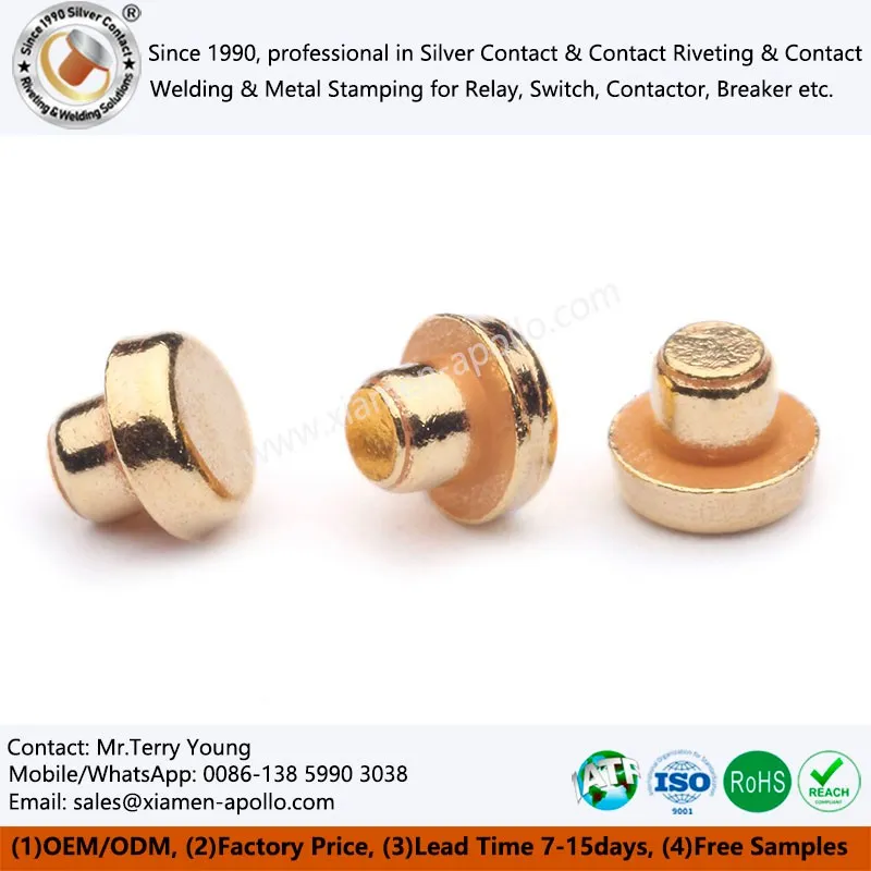 Gold Plated Bimetal Contacts Gold Plated Bimetal Contacts